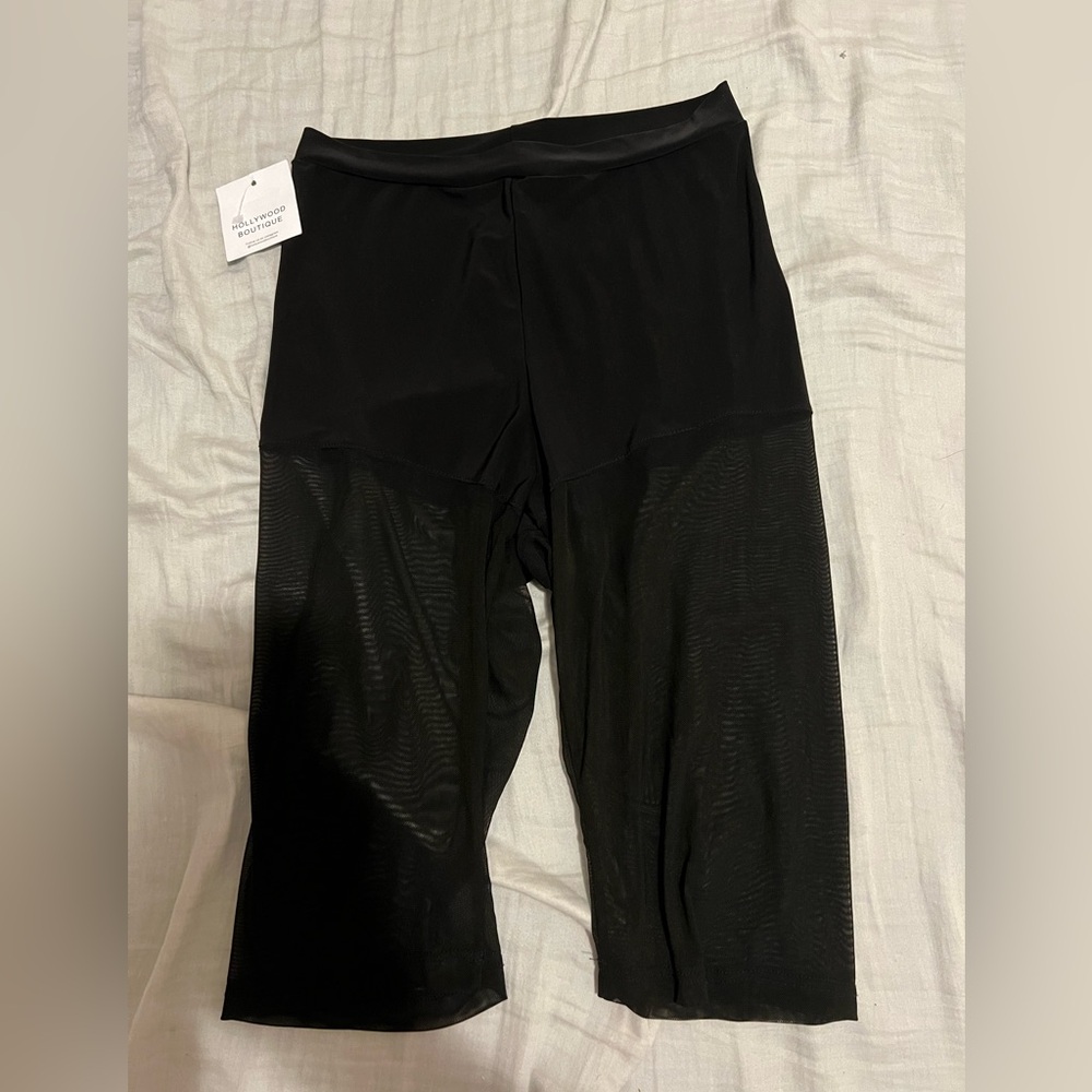 Half Mesh Biker Shorts